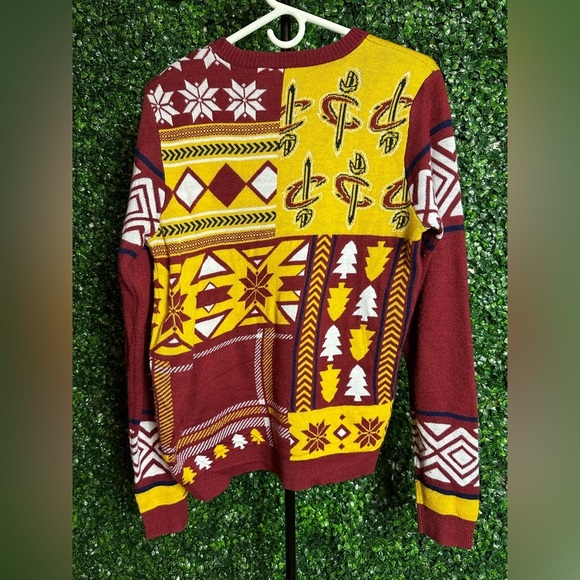 Forever Collectibles NBA Men's Cleveland Cavaliers Patches Ugly Sweater - Picture 5 of 9